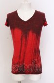 画像1: MIDAS / バック刺繍ムラプリントロングTシャツ 2 レッド O-25-04-04-019-MI-ts-YM-OS (1)