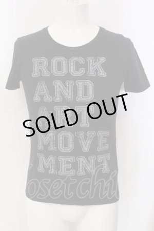 画像: NO ID. / ROCK AND ART MOVEMENT Tシャツ 1 ユーズドブラック O-25-04-06-037-NO-ts-YM-ZT267