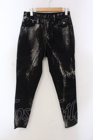 画像: KMRii / Discharged Twill Stretch SKINNY パンツ 0 ブラック O-25-04-06-052-KM-pa-YM-OS