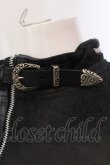 画像2: 14th Addiction / Cross Zip Leather ジャケット 1 ブラック（ムラ染色） O-25-04-06-063-14-ou-YM-OS (2)
