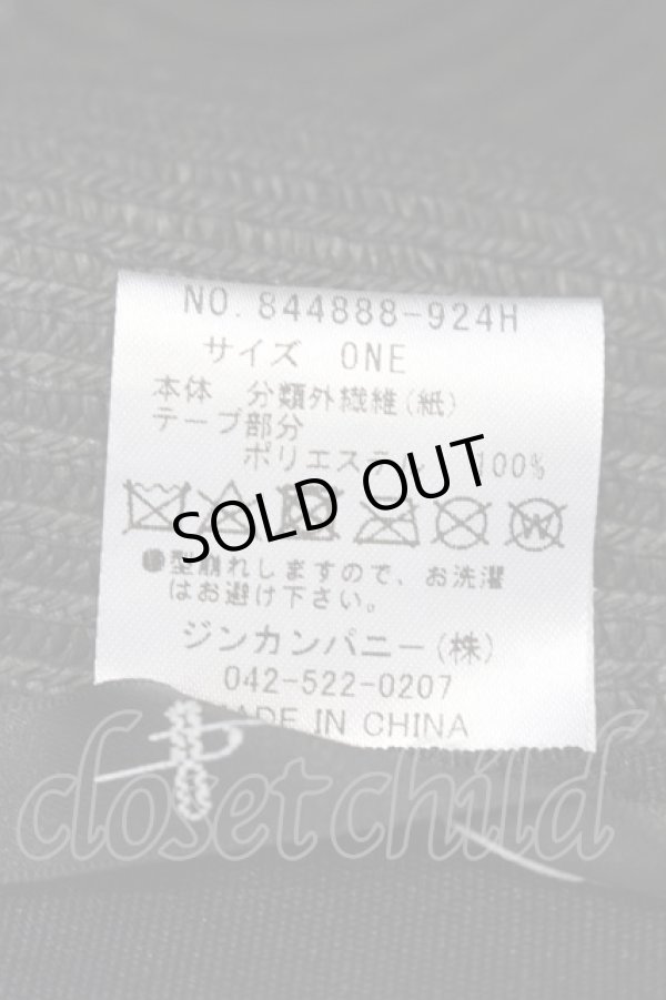 画像5: NO ID. / ペーパーストロウハット  ブラック O-25-04-06-073-NO-za-YM-ZT134 (5)