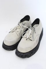 画像: JULIUS / COW SKIN DOUBLE ZIP THICK-SOLED シューズ 3 アイボリー O-25-04-06-084-JU-sho-YM-OS