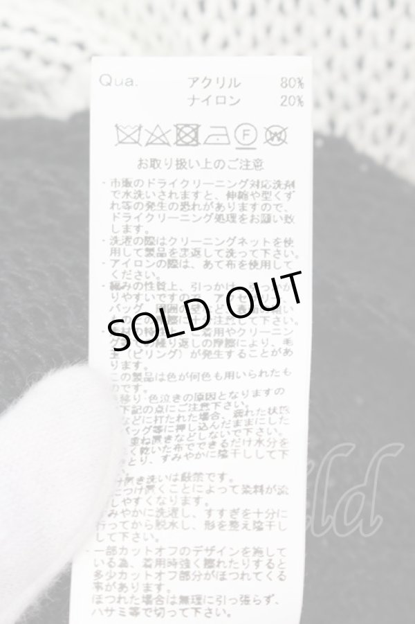 画像3: CIVARIZE / クラッシュ加工レイヤードサマーニット F ブラックｘホワイト O-25-04-10-042-CI-to-YM-OS (3)