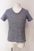 画像1: TORNADO MART / メランジニットTシャツ M ブルー O-25-04-10-020-TO-ts-YM-OS (1)