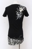 画像2: CIVARIZE / Jammerレイヤードラインストーン箔ラメプリントTシャツ 44 ブラック O-25-04-11-014-CI-ts-YM-OS (2)