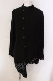 画像1: NO ID. BLACK / アシンメトリーバンドカラーシャツ ONE ブラック O-25-05-18-031-NO-sh-YM-ZT0521A (1)