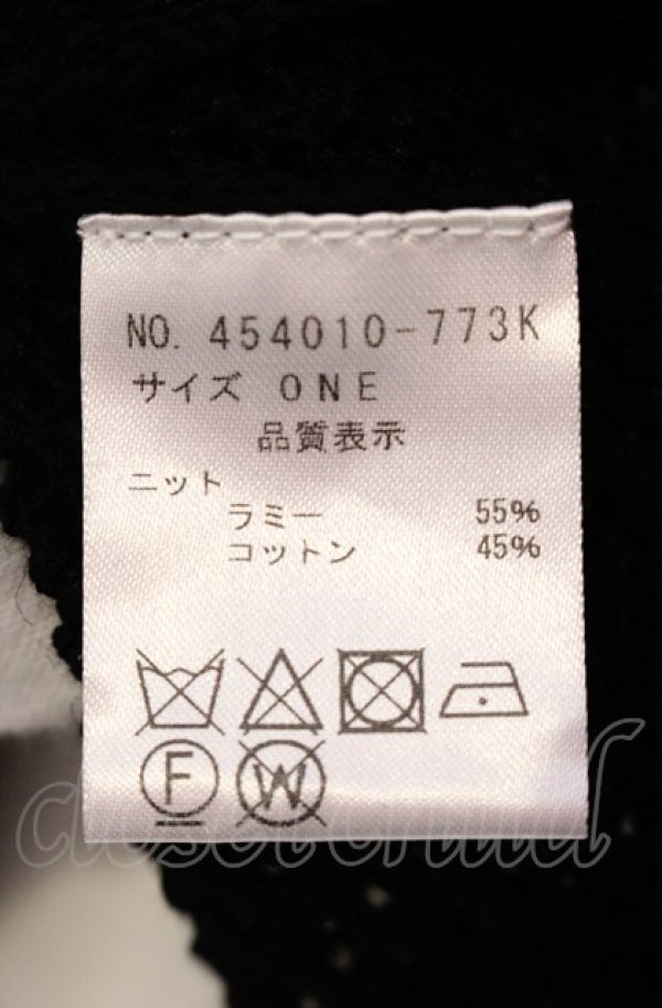 画像4: NO ID. BLACK / クロスモチーフレイヤードシアーニットトップス ONE ブラックｘホワイト O-25-05-18-033-NO-to-YM-ZT0521A (4)