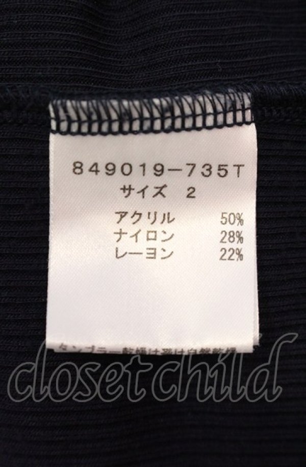 画像3: NO ID. / デュアルウォームテレコラウンドカットソー 2 ネイビー O-25-05-18-037-NO-to-YM-ZT0521A (3)