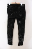 画像2: CIVARIZE / Sprinkle ペンキ加工ストレッチスキニーデニムパンツ 42 ブラック O-25-05-18-049-CI-pa-YM-ZT0521A (2)