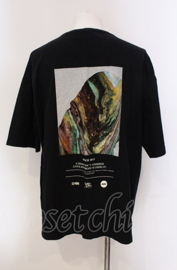 画像2: NIL DUE / NIL UN TOKYO / MARBLE INK Tシャツ  ブラック O-25-05-18-019-NI-ts-YM-ZT0521A (2)
