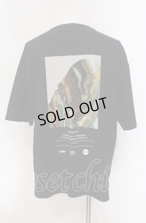 画像2: NIL DUE / NIL UN TOKYO / MARBLE INK Tシャツ  ブラック O-25-05-18-019-NI-ts-YM-ZT375 (2)