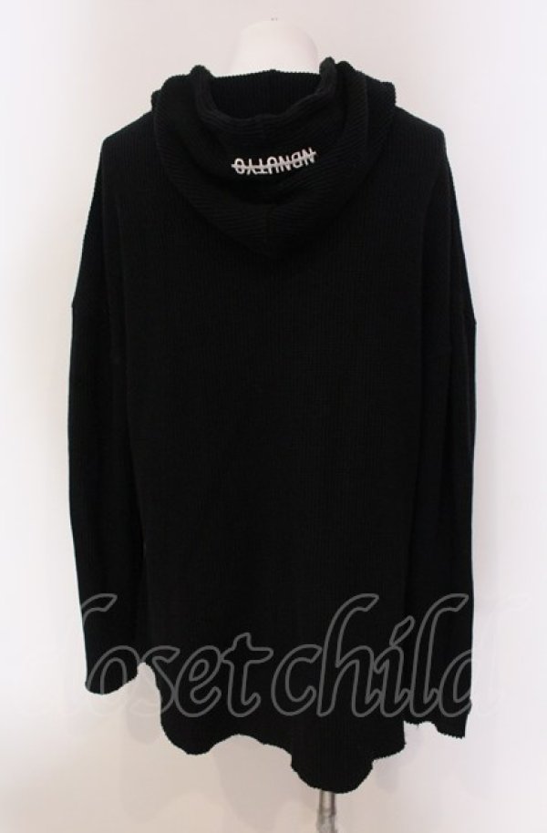 画像2: NIL DUE / NIL UN TOKYO / PILLOVER WAFFLE HOODIE　パーカー F ブラック O-25-05-18-023-NI-to-YM-ZT0521A (2)