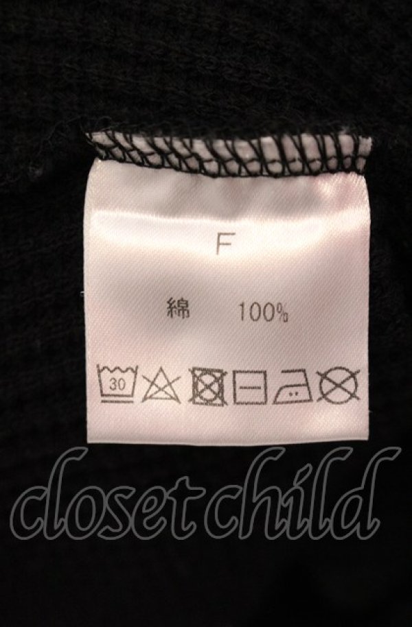 画像3: NIL DUE / NIL UN TOKYO / PILLOVER WAFFLE HOODIE　パーカー F ブラック O-25-05-18-023-NI-to-YM-ZT0521A (3)