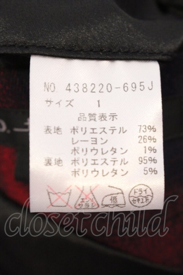 画像3: NO ID. BLACK / TRオンブレーチェック3Bテーラードジャケット 1 レッド O-25-05-22-034-NO-ja-YM-OS (3)