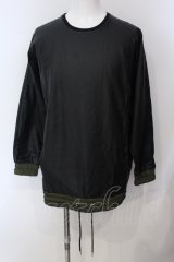 画像: NO ID. / コーティングストレッチマルチポケットドルマンプルオーバー ONE ブラックｘカーキ O-25-05-22-040-NO-to-YM-ZT360