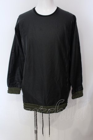 画像: NO ID. / コーティングストレッチマルチポケットドルマンプルオーバー ONE ブラックｘカーキ O-25-05-22-040-NO-to-YM-OS