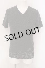 画像: Rings / 立体パイルVネックTシャツ M グレー O-25-05-22-025-RI-ts-YM-OS