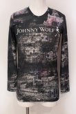 画像1: JOHNNY WOLF / 転写プリントUネックカットソー 1 ブラック O-25-05-22-026-JO-to-YM-OS (1)