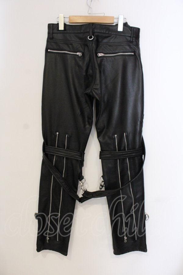 画像2: CIVARIZE / PUボンテージスキニーパンツ 42 ブラック O-25-05-25-034-CI-pa-YM-OS (2)