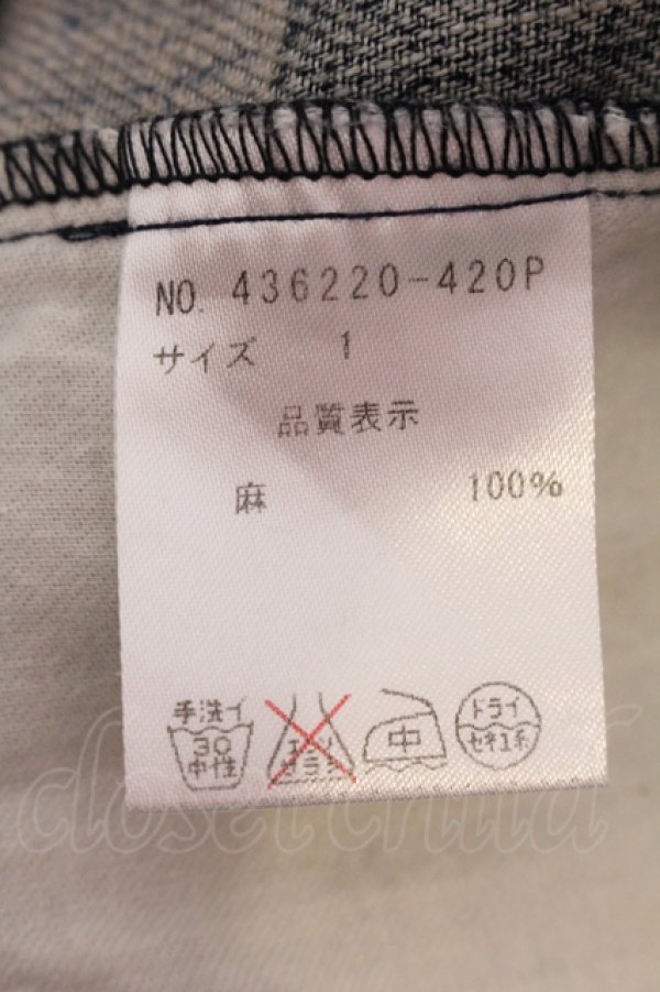 画像3: NO ID. / Herdmansリネンカモフラージュショートパンツ 1 ブルー O-25-05-25-042-NO-pa-YM-OS (3)