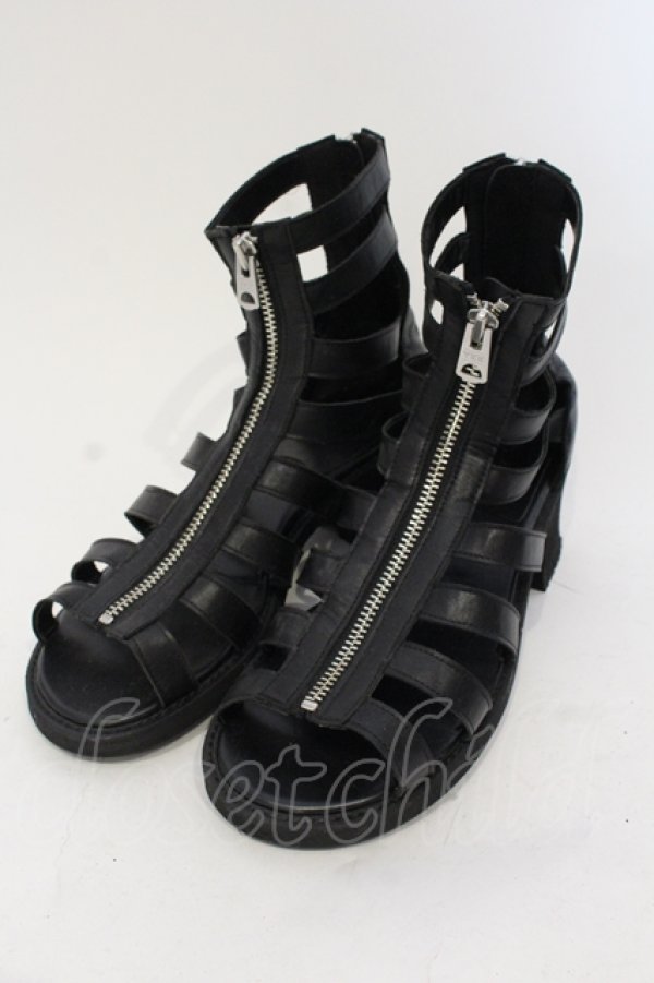画像1: CIVARIZE / レザーグラディエーターサンダル 42（約27.5cm） ブラック O-25-05-25-057-CI-sho-YM-OS (1)