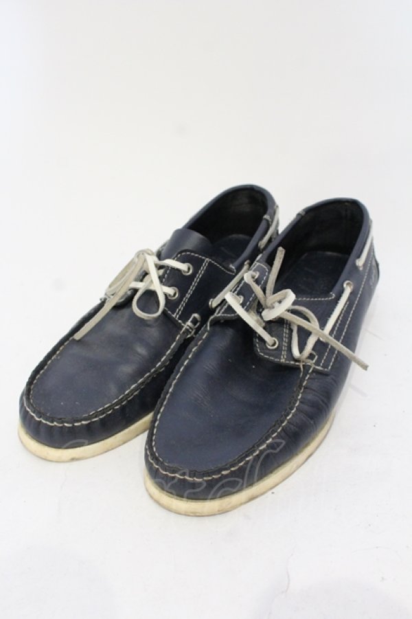 画像1: GOSTAR DE FUGA / シューズ.SEDITIOUSデッキ 43(約27cm ネイビー O-25-05-25-061-GO-sho-YM-OS (1)