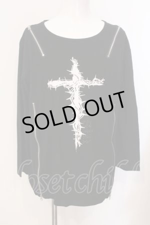 画像: CIVARIZE / ZIPプリントロンT カットソー F ブラック O-25-05-25-015-CI-to-YM-OS