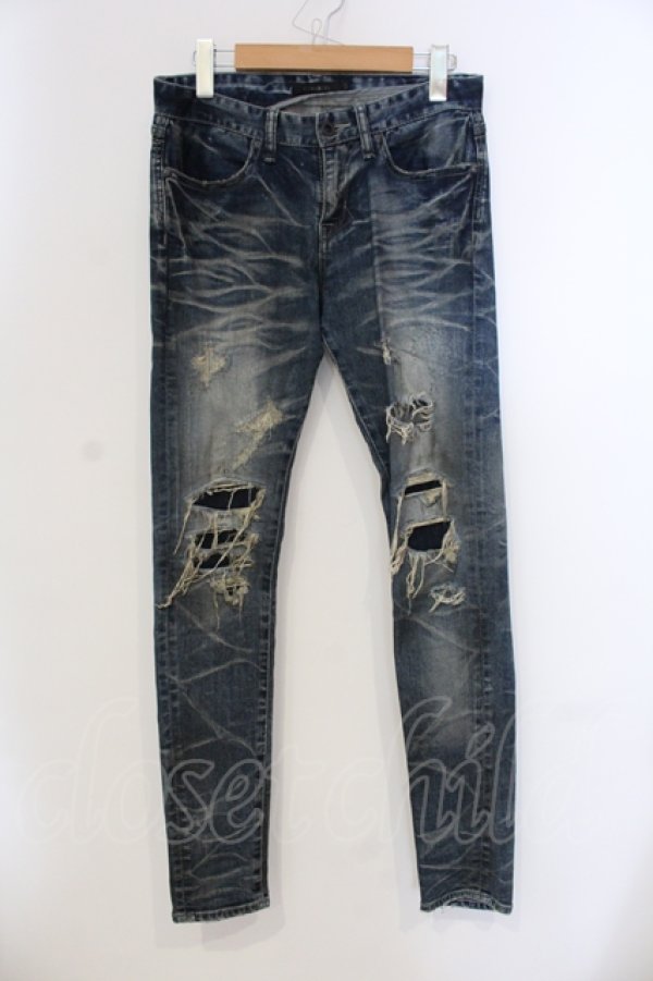 画像1: CIVARIZE / Wipe リメイクスキニーデニム 42 インディゴ O-25-05-25-027-CI-pa-YM-OS (1)