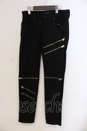 画像: CIVARIZE / Gunsジップデザインスキニーパンツ 42 ブラック O-25-05-25-029-CI-pa-YM-ZT359