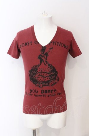 画像: NIGHT KILLER INC / you DANCE Tシャツ S ワイン O-25-05-31-005-NI-ts-YM-OS