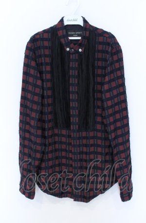 画像: SHARE SPIRIT / タックチェックシャツ 46 レッド O-25-05-31-059-SH-sh-YM-OS