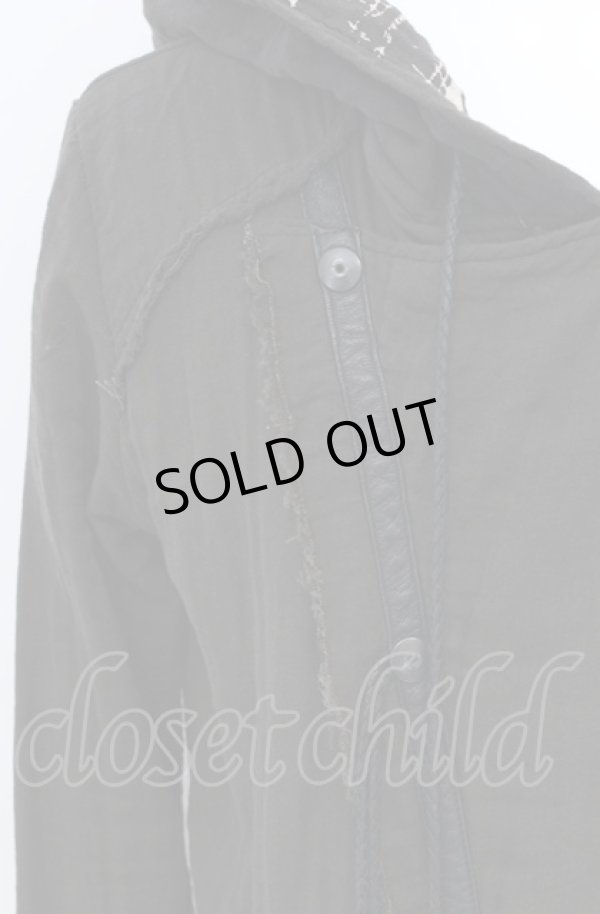 画像2: KMRii / Cotton Gauze Riders Hoodie パーカー 2 ブラック（ユーズド） O-25-05-31-060-KM-to-YM-OS (2)