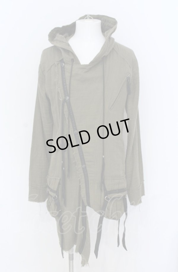 画像1: KMRii / Cotton Gauze Riders Hoodie パーカー 2 カーキ O-25-05-31-061-KM-to-YM-OS (1)