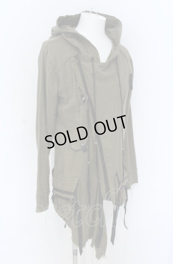 画像2: KMRii / Cotton Gauze Riders Hoodie パーカー 2 カーキ O-25-05-31-061-KM-to-YM-OS (2)