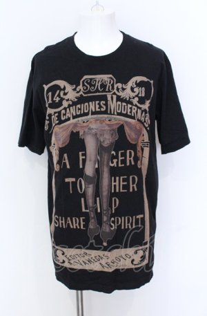 画像: SHARE SPIRIT / レッグ BIG Tシャツ 36 ブラック O-25-05-31-067-SH-ts-YM-OS