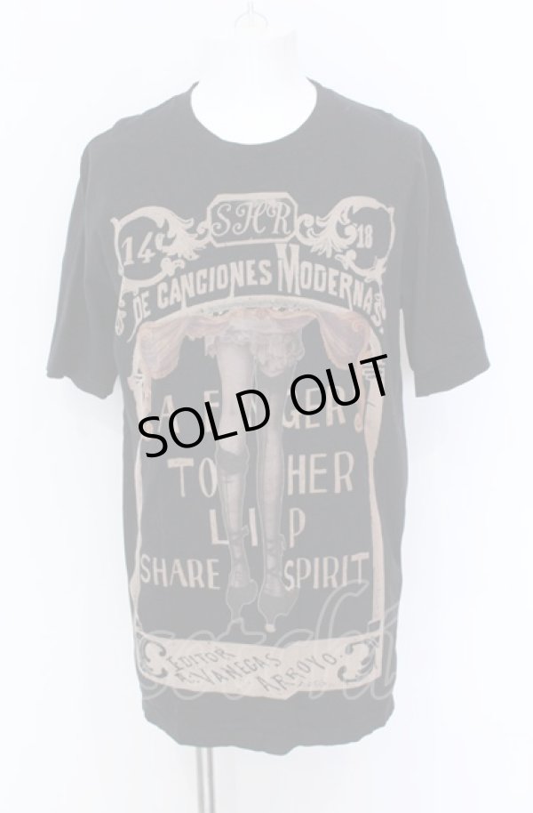 画像1: SHARE SPIRIT / レッグ BIG Tシャツ 36 ブラック O-25-05-31-067-SH-ts-YM-OS (1)