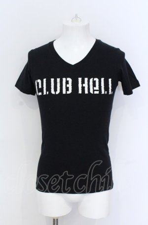 画像: NIGHT KILLER INC / CLUB HELL LOGO Tシャツ  ブラック O-25-05-31-010-NI-ts-YM-OS