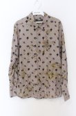 画像1: maxsix / アイコン総柄シャツ M ピンクグレー O-25-05-31-077-ma-sh-YM-ZT339 (1)