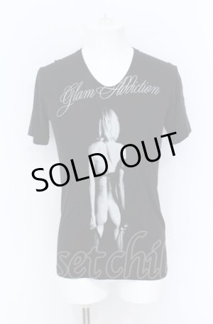 画像: CHARM CULT / GLAM ADDICTION　NUDE Tシャツ 1 ブラック O-25-05-31-019-CH-ts-YM-OS