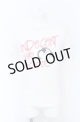 画像: NIGHT KILLER INC / INDECENT GIRL SCHOOL Tシャツ S ホワイト O-25-05-31-020-NI-ts-YM-ZT333