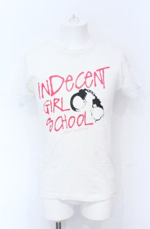 画像: NIGHT KILLER INC / INDECENT GIRL SCHOOL Tシャツ S ホワイト O-25-05-31-020-NI-ts-YM-OS