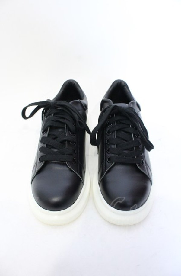 画像2: NIL DUE / NIL UN TOKYO / MONO LEATHER SNEAKER スニーカー L（26-26.5） ブラック O-25-05-31-123-NI-sho-YM-OS (2)