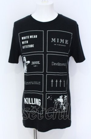 画像: Moonage Devilment / THE BLACK EYES OF DREAMLESS DEATHMASK Tシャツ M ブラック O-25-05-31-037-Mo-ts-YM-OS