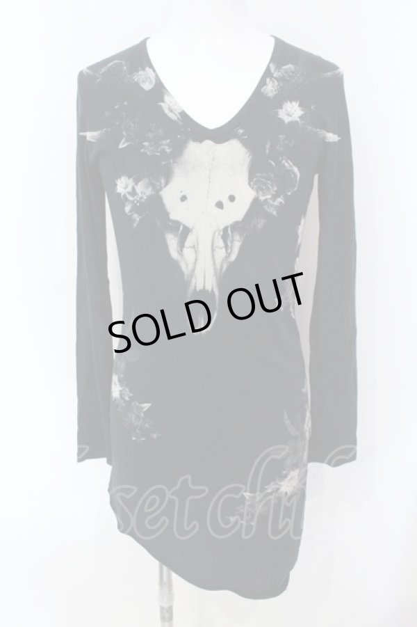 画像1: CIVARIZE / Antler スカルプリントカットソー 44 ブラック O-25-06-03-011-CI-to-YM-OS (1)