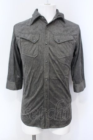 画像: FUGA / Sandstorm シワ加工フェイクスウェード五分袖シャツ 44 グレー O-25-06-03-014-FU-sh-YM-ZT0606