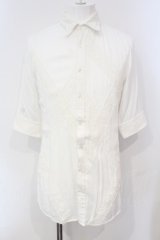 画像: CIVARIZE / Cunningレース切り替えロングシャツ 44 ホワイト O-25-06-03-003-CI-sh-YM-ZT332
