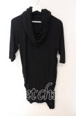 画像1: FUGA / カウルドレープネックアシンメトリーロングTシャツ 44 ブラック O-25-08-24-012-FU-ts-YM-OS (1)