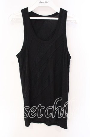画像: CIVARIZE / カッティングパッチワークグリッタータンクトップ 44 ブラック O-25-08-24-021-CI-to-YM-OS