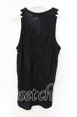 画像2: CIVARIZE / カッティングパッチワークグリッタータンクトップ 44 ブラック O-25-08-24-021-CI-to-YM-OS (2)