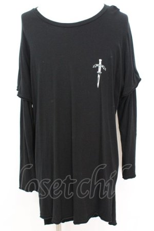 画像: SWITCHBLADE / LAYERED LONG　カットソー L ブラック O-25-09-04-013-SW-to-YM-OS